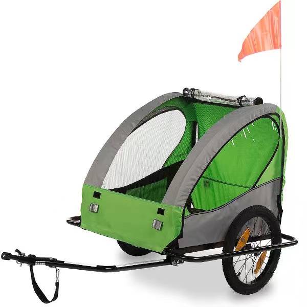 40KGS Max Payload Dog Buggy Jogger Bicycle Trailer Foldable and Convenient Steel Frame