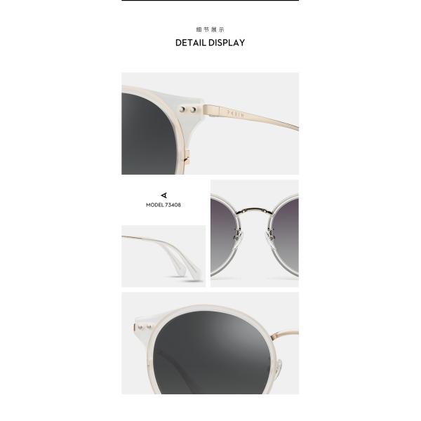 Parim Ladies Polarized Sunglasses TAC Lens Round Eye Women Plastic Frames