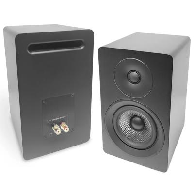 haut-parleurs de bibliothèque stéréo passif à 2 voies avec port de basse haut-parleurs de système de home theater en bois