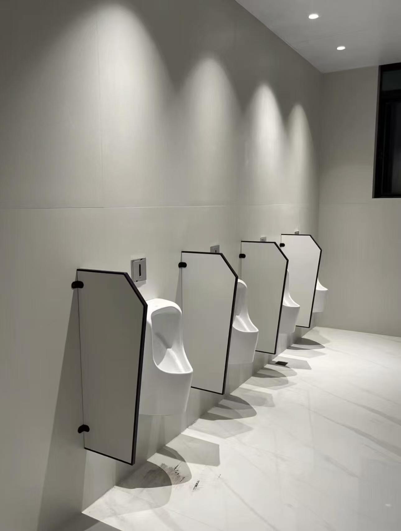 Anti‑Bacterial HPL Toilet Cubicles, Waterproof Compact Laminate Public Washroom Partition for Office, Hospital, School