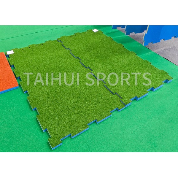 30-80mm HIC/CFH Tested Shock Absorbing Playground Shock Pad with High Water Permeability Artificial Grass Puzzle Pad