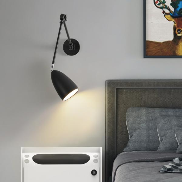 Black Golden Swing Long Arm LED Wall Lamp Fixtures Home Lighting long arm wall lamp (WH-OR-91)