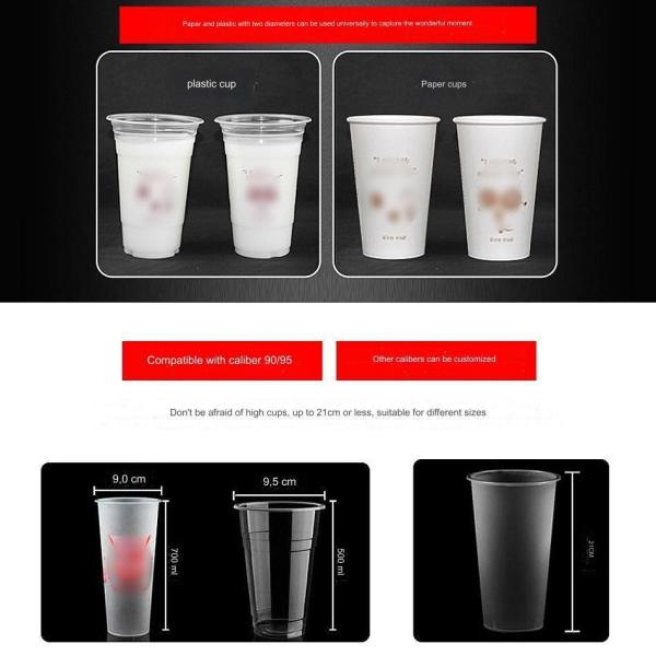 Plastic Packaging Material Cup Sealing Machine Automatic 400-600 cups/H for Bubble Tea