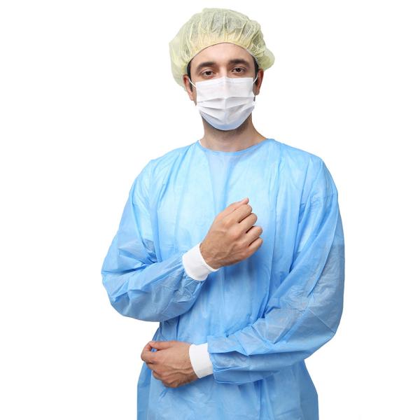 For Sale Near Me Isolation Gown With Elastic Knitted Wrist Cuff In Stock