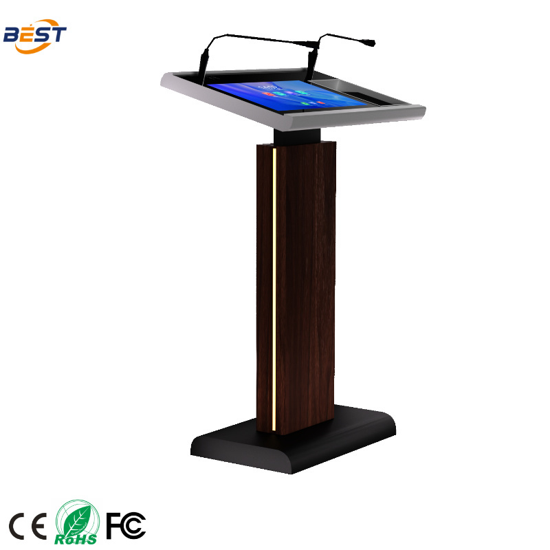 Digital Podium with Multi Points Foil Touch 560*1920 Resolution and 256GB Solid-state Drive Smart Lectern