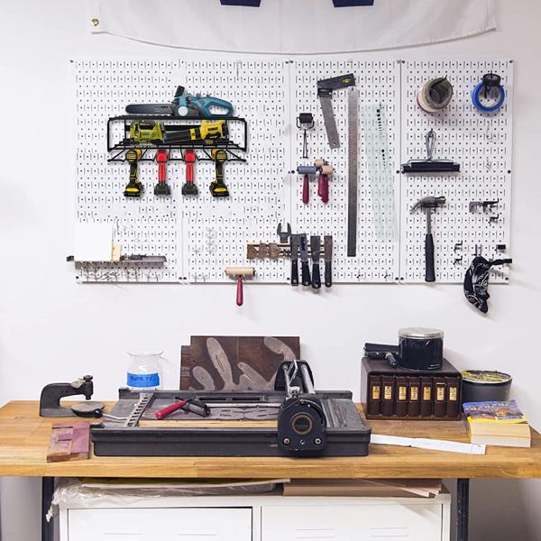 Organiseur d'outils électriques standard à 3 couches monté sur le mur 43*19*10cm Porteur de stockage d'outils