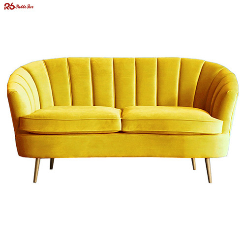 Villa Stitch Channel Tufted Sectional Sofa Teal Blue 85cm-160cm