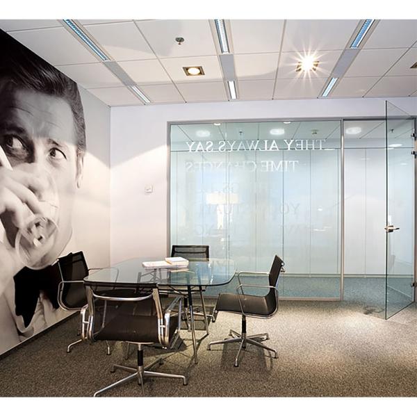 Salle de réunion cadre en aluminium vitré unique mur de séparation robuste durable