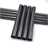 6mm-200mm 3K Tubo de fibra de carbono envuelto brillante para accesorios de drones