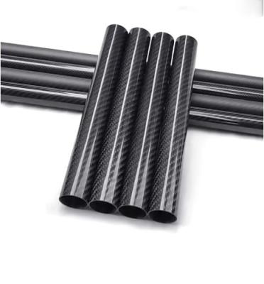 6mm-200mm 3K Plain Twill Glossy Wrapped Carbon Fiber Pipe For Drone Accessories