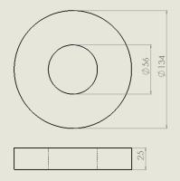 Aimant d'anneau circulaire permanent de ferrite 150mm haut magnétique x 100mm x 25mm