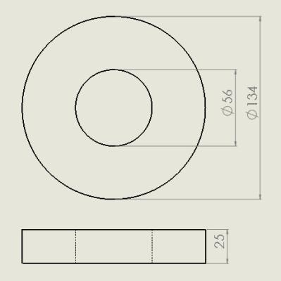 Permanent Circular Ferrite Ring Magnet High Magnetic 150mm X 100mm X 25mm