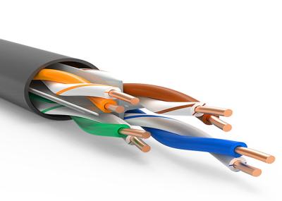 Gato 6 24awg 2pr 4pr 305m de Utp do cabo de LAN dos ethernet de Netowork do revestimento de PVC 1000ft 0,56 Utp internos