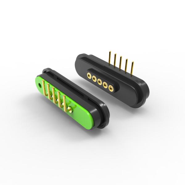 Magnet electrical fast charging 5 pogo pin magnetic connector for Laser Machine
