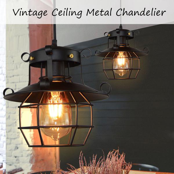 Vintage Pendant light Cage Edison Nordic Retro Loft Lamp Home Decoration Metal Pendant light(WH-VP-105)