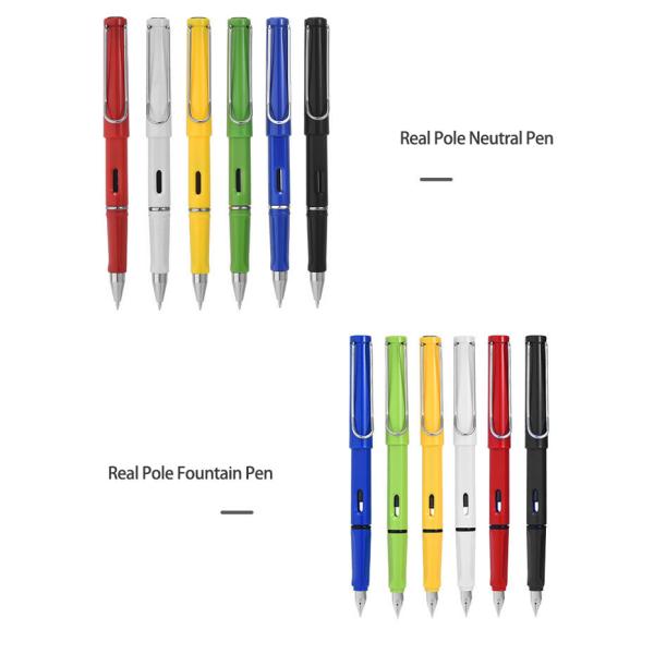 Plástico de examen de los estudiantes Pluma de fuente Colorida de 0,5 mm de publicidad de negocios Pluma neutral