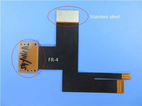 Доска PCB Polyimide 0.5mil гибкая с желтым Coverlay