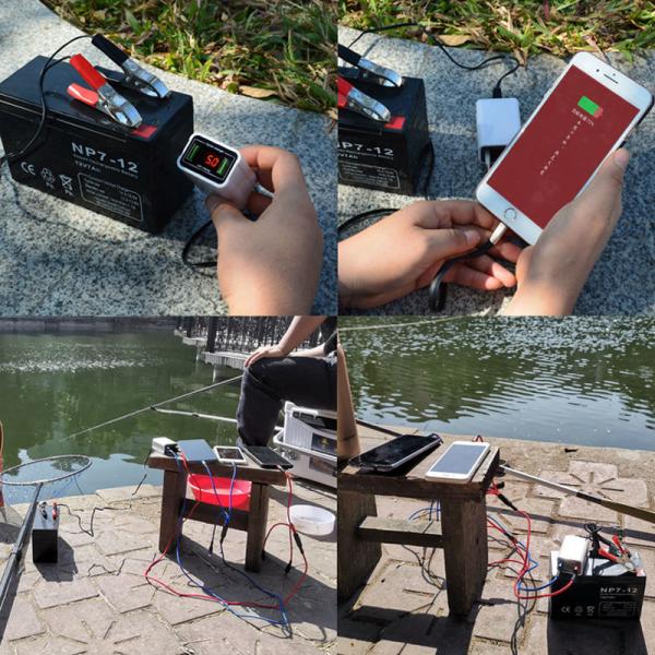 Motorcycle Truck DC Converter With Battery Clip 12V 24V to 5V QC3.0 USB Charger Power Adapter