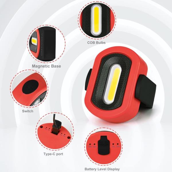 Customized Support SMD 780lm LED Pocket Rechargeable Car Repair Magnetic Handheld Light