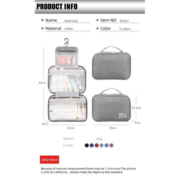 Shaving Hanging Toiletry Bag Organizer Hygiene Dop Kit  Hanging Cosmetic Travel Bag