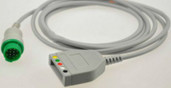 10 Pins Compatible Siemens ECG Cable 3 Leads For AHA Standard Type