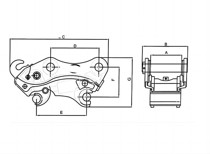 Аксессуары экскаватора P-type Quick Connector Подходит для CAT PC ZX DH EC SK SH JCM SY CLG