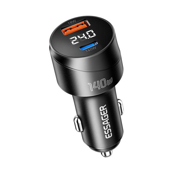 ESSAGER ES-CC19 シリーズ 140W 自動車電話充電器 最高の自動車充電器