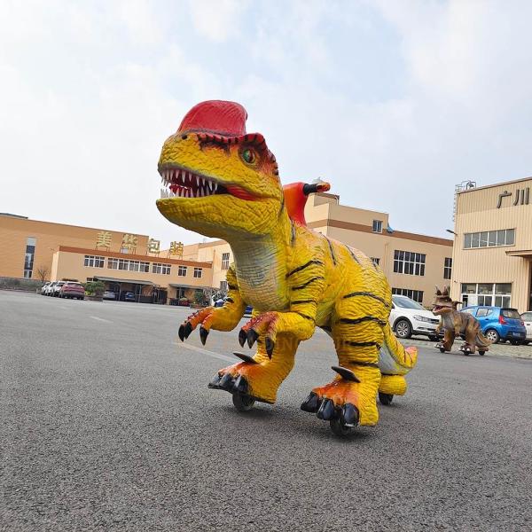 Animatronic Electric Dinosaur Ride sur pièce de monnaie exploité Ride centre commercial