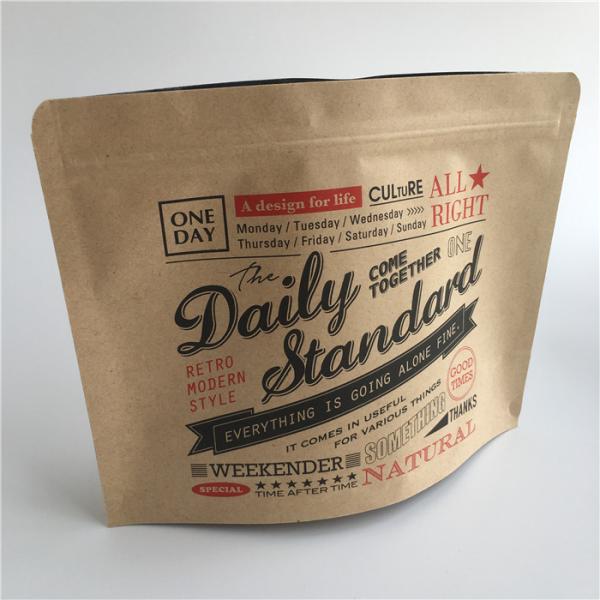 Aluminum Foil Tea kraft paper  bags Stand Up Heat Seal Printed
