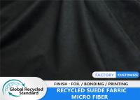 Tela reciclada 100% das botas do descanso da camurça 130GSM da fibra do poliéster micro