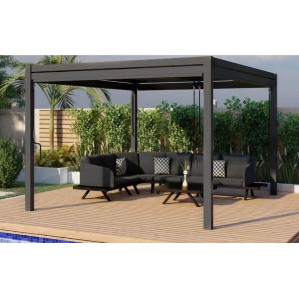 Внешний водонепроницаемый алюминиевый электрический выдвижные складываемые жалюзи тент перголы