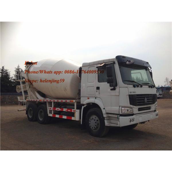 Diesel Fuel Type Concrete Mixing Equipment , Sinotruk Howo 336hp 6x4 8m3 Cement Mixer Truck With Italy Pump