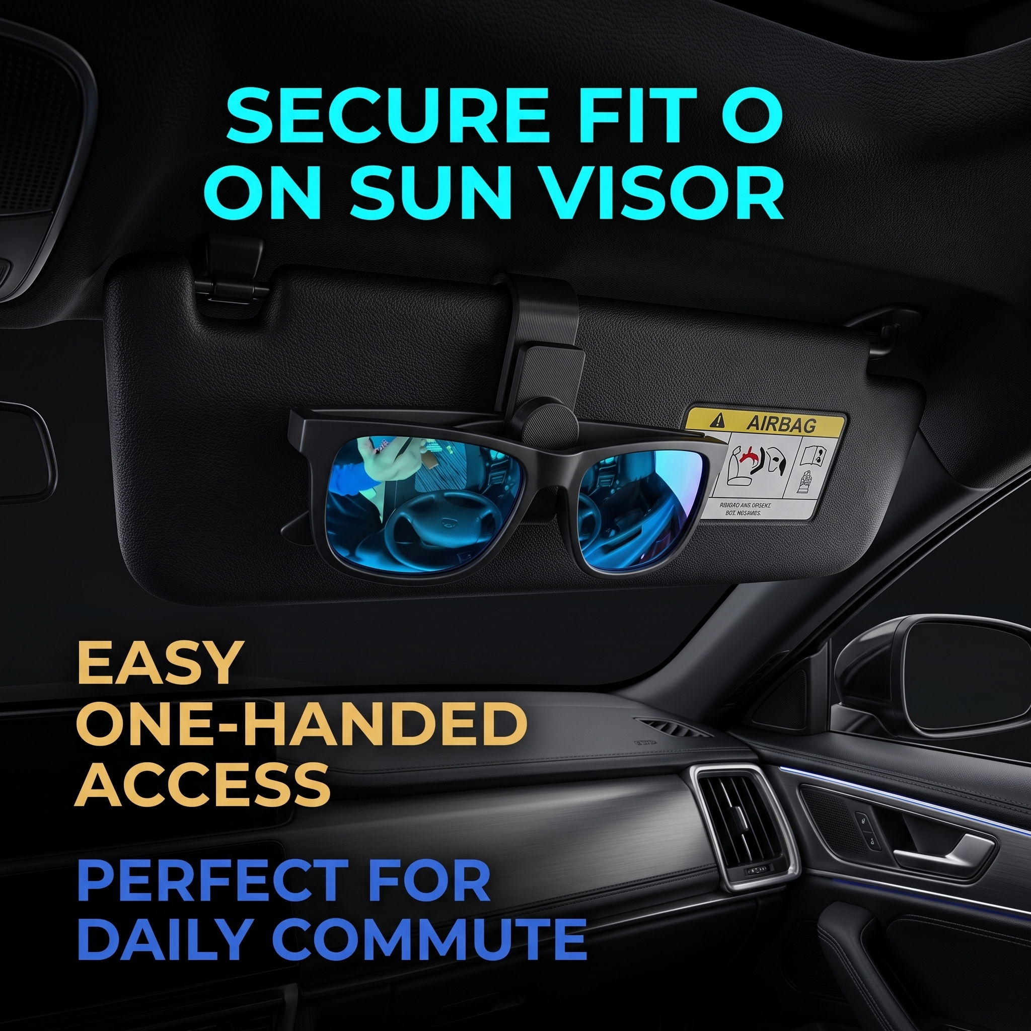 Vehicle 3D Printed Automotive Parts Anti Slip Visor Sunglasses Clip For Organization