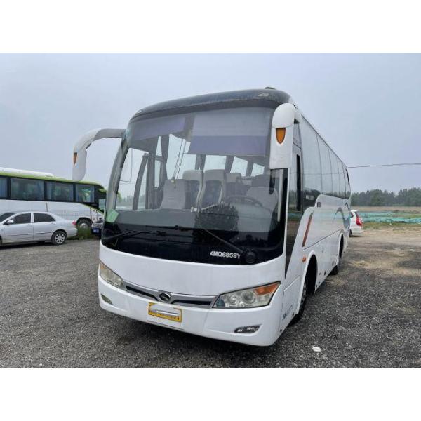 Used Kinglong Bus XMQ6859 37 Seats Steel Chassis Single Door Yuchia Rear Engine Euro III Used Tour Bus