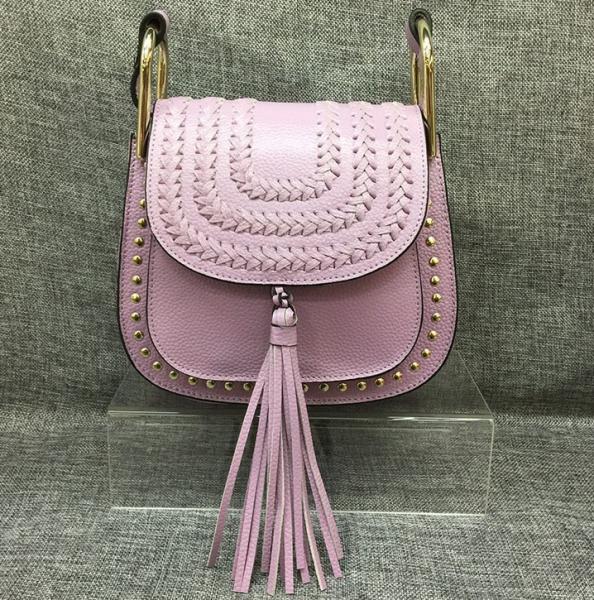 Female head layer of leather 2016 new European and American fashion rivet fringed shoulder bag Messenger packet