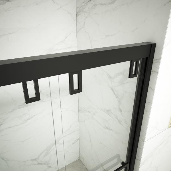 Frameless прикрепленный на петлях Bifold ужесточатый стеклянный экран ливня взрывозащищенный