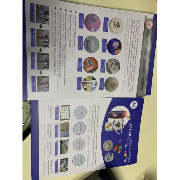 UV DTF Cold / Hot Transfer Film A2 A3 For Crystal Label Printing