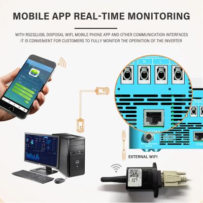 4500w 6500W 7200W OEM On Grid Tie Inverter With Lithium Battery