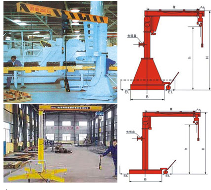 Slew Brake Truck Mounted Boom Jib Crane 250kg Lifting Load For Machine Centre Loading