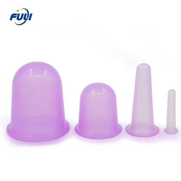 4 partes do polegar insípido do silicone do equilíbrio da beleza do sha da sução da lata do sha do gua da massagem na massagem colocando da saúde