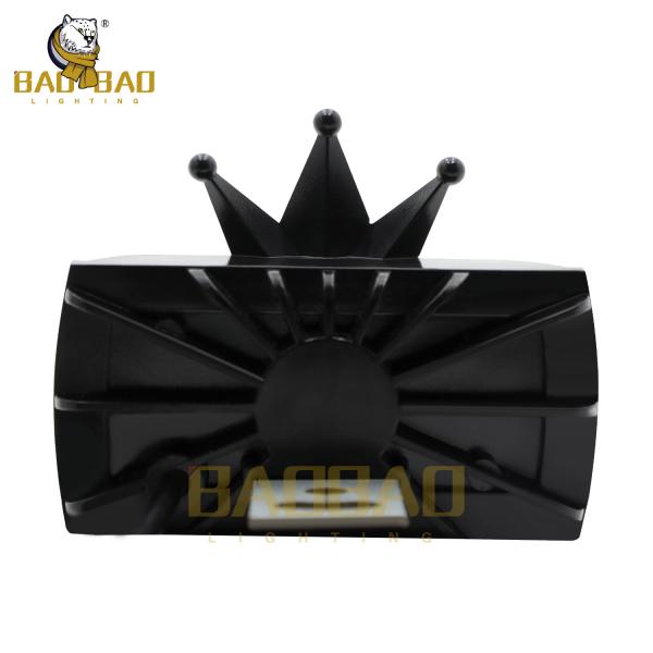 2 Bead Crown Plastic Metal RGB Flash Bike Decoration Fog Light