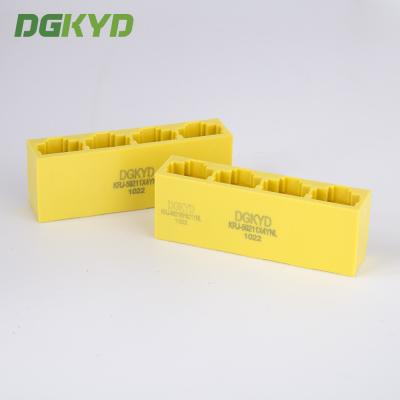 da torneira 1x4 jaque dos ethernet do conector 8p8c do porto RJ45 do amarelo para baixo multi sem transformador