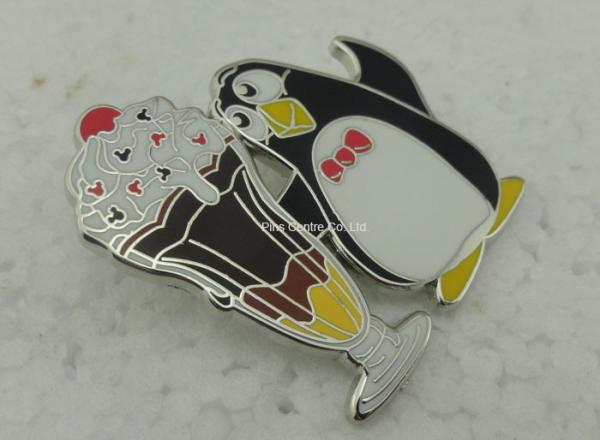 Custom Brass Die Stamped Disney Metal Hard Enamel Pin With Plain And Flat Back