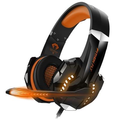 Dynamique Vocalisme RGB câblé sur l'oreille casque de jeu avec microphone 50mm pilote