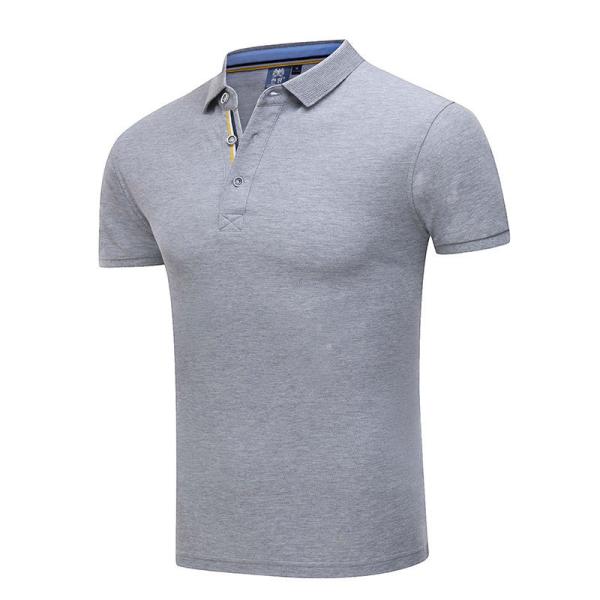 Embroidered  Quick Dry Slim Fit Work Polo Shirts  Cotton Plain Solid Color Classic Design