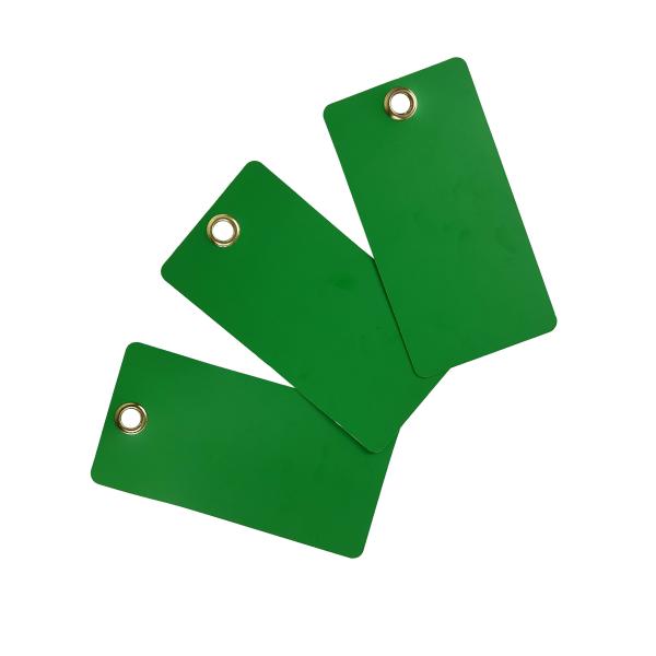 Étiquette cadeau vierge en vinyle - Étiquette en plastique PVC indéchirable et imperméable avec attache métallique