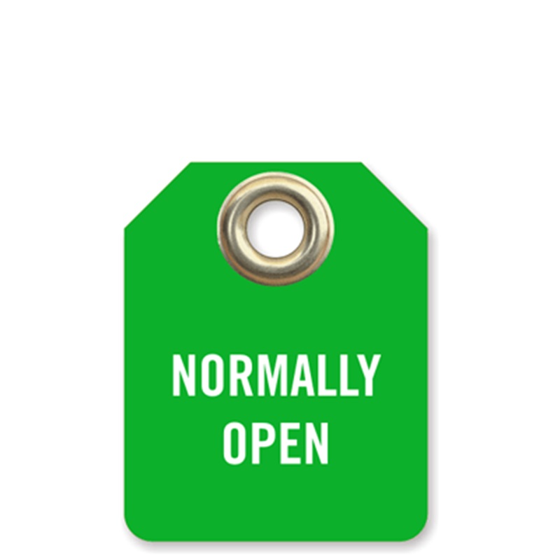 Normally Open Tag with Grommet PVC Waterproof Plastic Tag for Warning