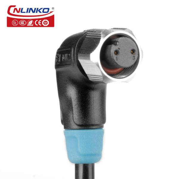 Cnlinko M12 Ip68 Male Female 2  Pin  Aviation Plug Power  Industrial Waterproof Wire Cable Connectors