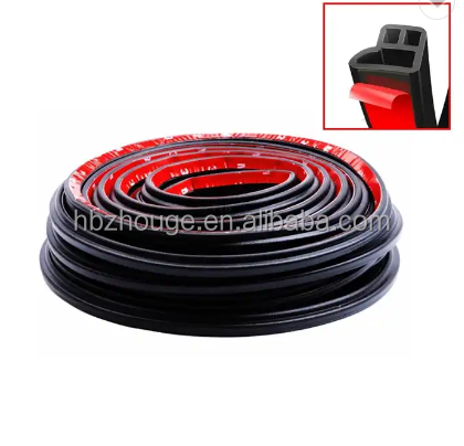 Revestimiento de goma en forma de U con cerradura de plástico Vinyl Edge Revestimiento de moldeo con inserción de cinturón de acero Perfecto