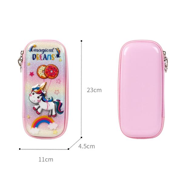 Supercute Waterproof 3d Pencil Case Custom Unicorn Hard Eva Kawaii Stationery Bag
